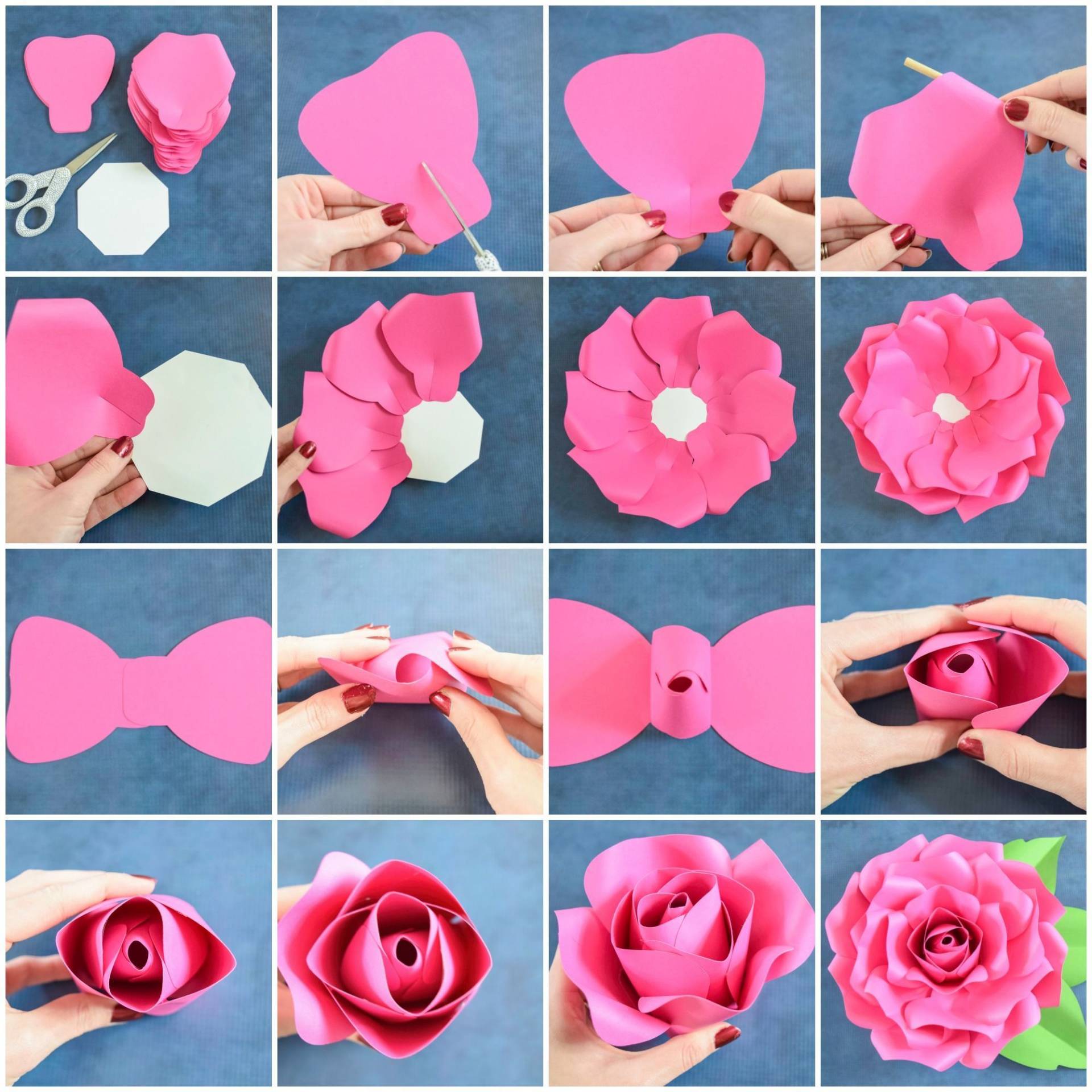 Cách làm hoa bằng giấy nhún