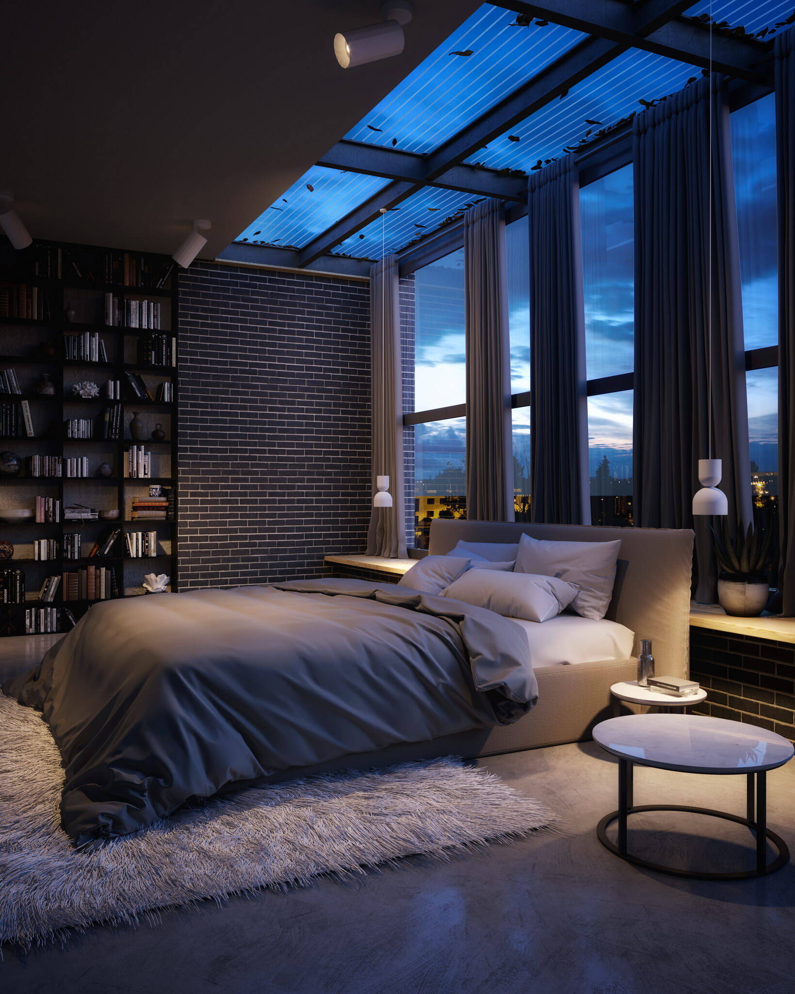 Không gian tuyệt vời với phòng ngủ dưới giếng trời sẽ khiến bạn cảm thấy thư giãn và tự nhiên hơn. Cảm nhận sự thoải mái và yên bình khi ngắm nhìn ánh sáng tự nhiên lan tỏa từ trên cao vào phòng.